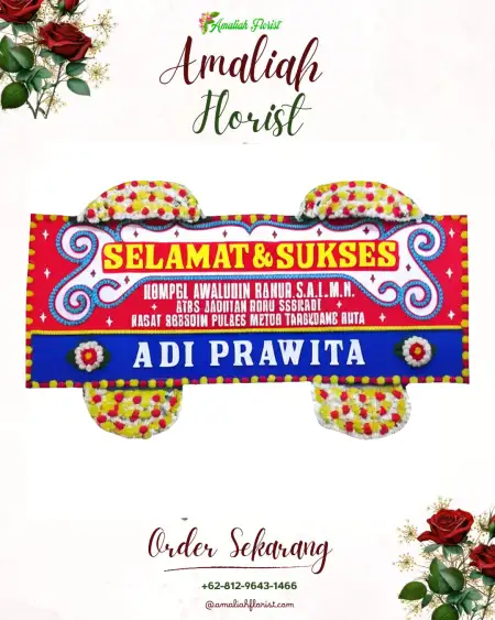 Papan Bunga Ucapan Selamat Karombasan Selatan